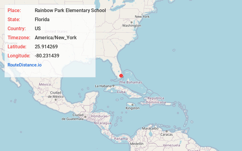 Map of Rainbow Park Elementary School
