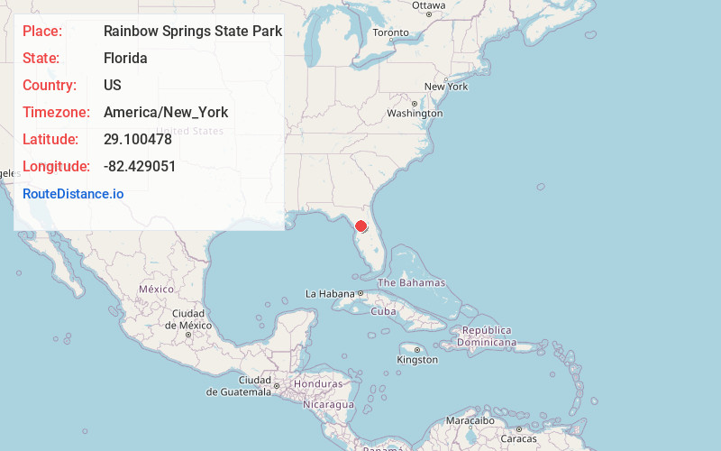 Map of Rainbow Springs State Park