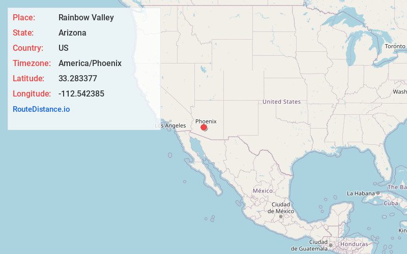 Map of Rainbow Valley