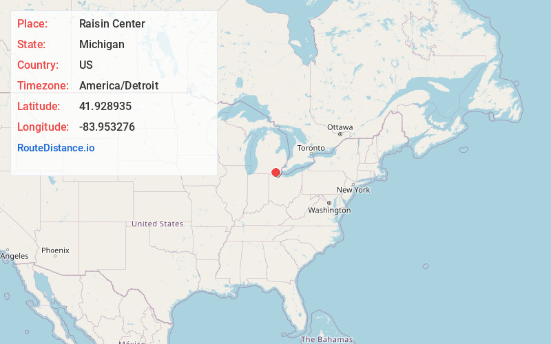 Map of Raisin Center