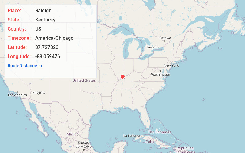 Map of Raleigh