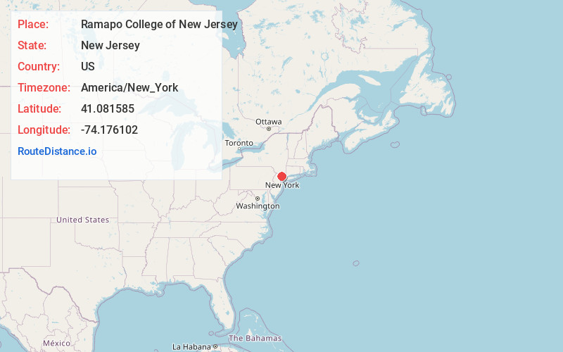 Map of Ramapo College of New Jersey
