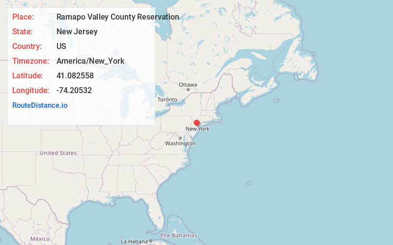 Map of Ramapo Valley County Reservation