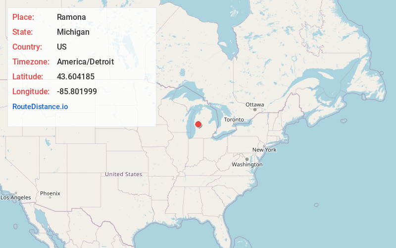 Map of Ramona