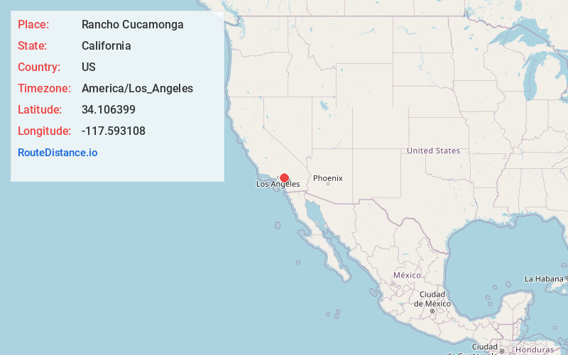 Map of Rancho Cucamonga