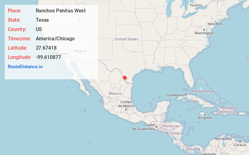 Map of Ranchos Penitas West