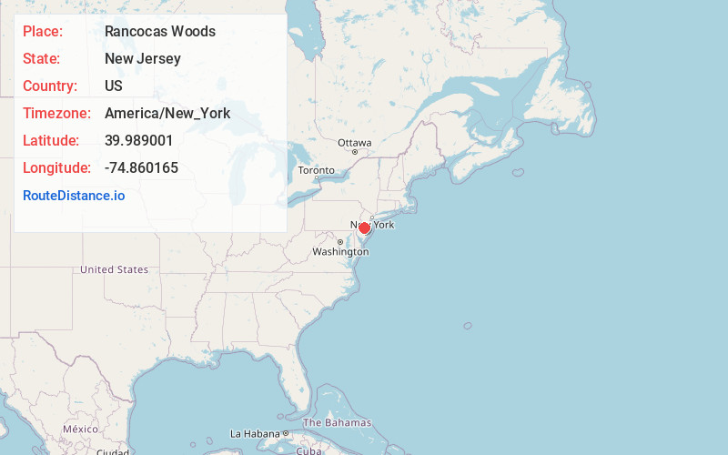 Map of Rancocas Woods