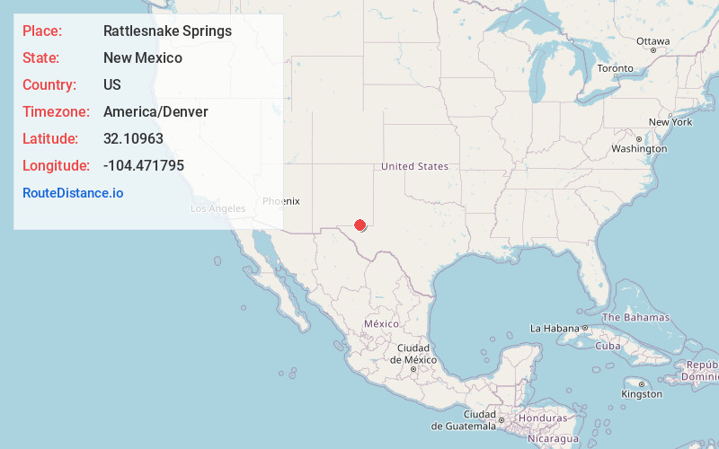 Map of Rattlesnake Springs