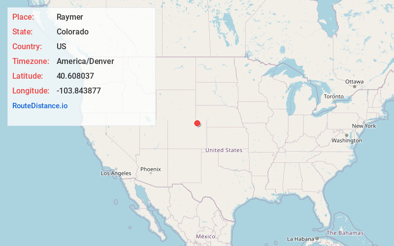 Map of Raymer