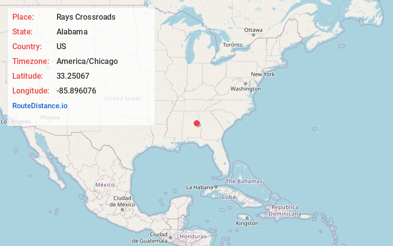 Map of Rays Crossroads