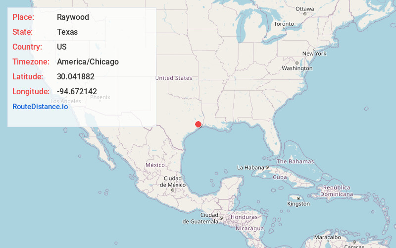 Map of Raywood