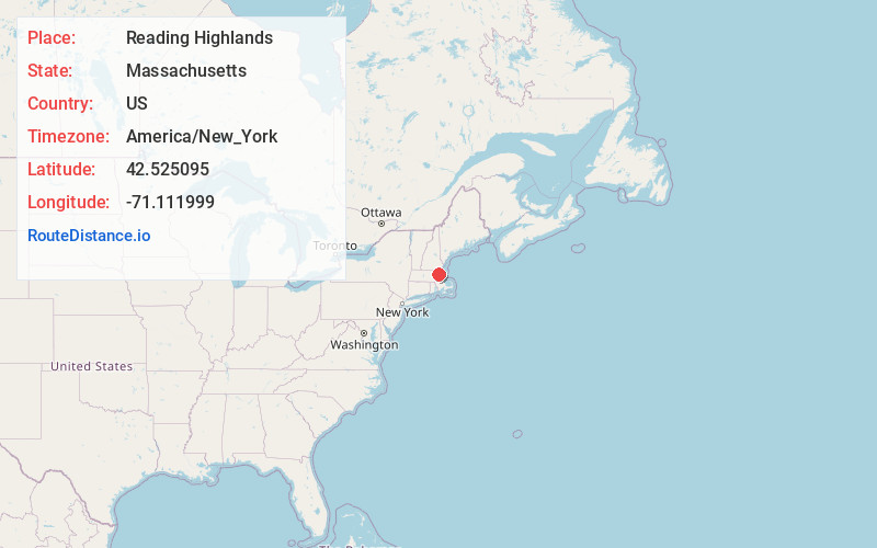 Map of Reading Highlands