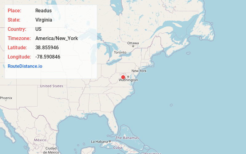 Map of Readus