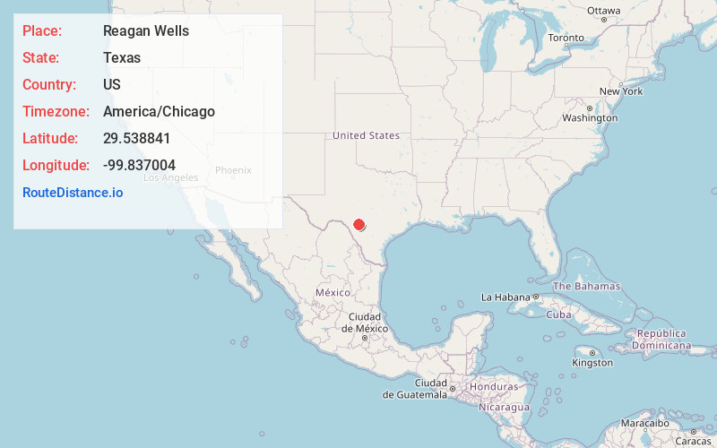 Map of Reagan Wells