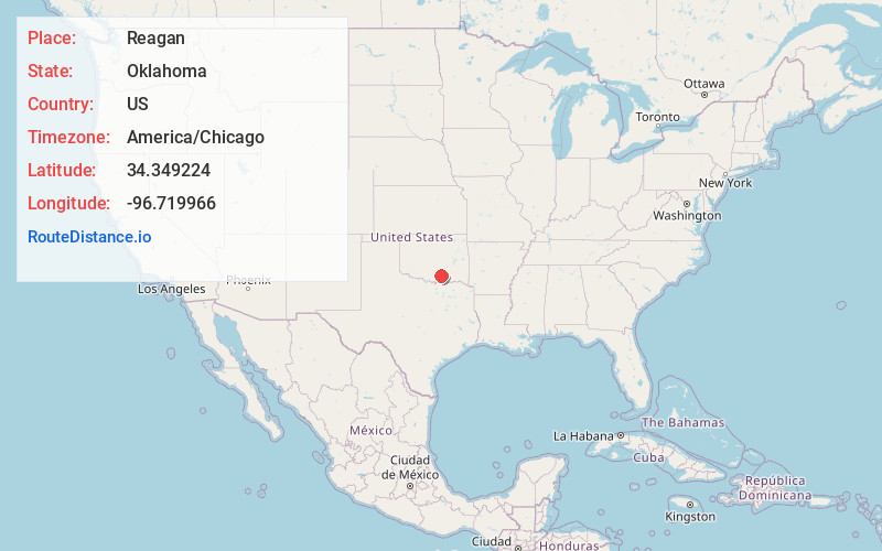 Map of Reagan