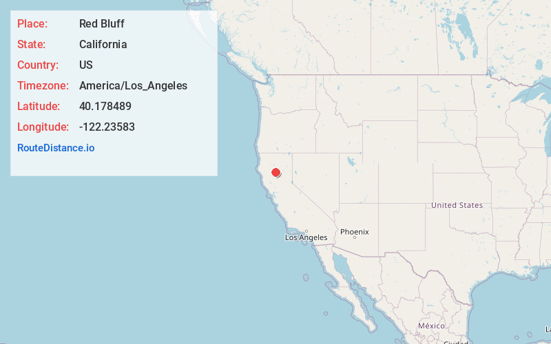 Map of Red Bluff