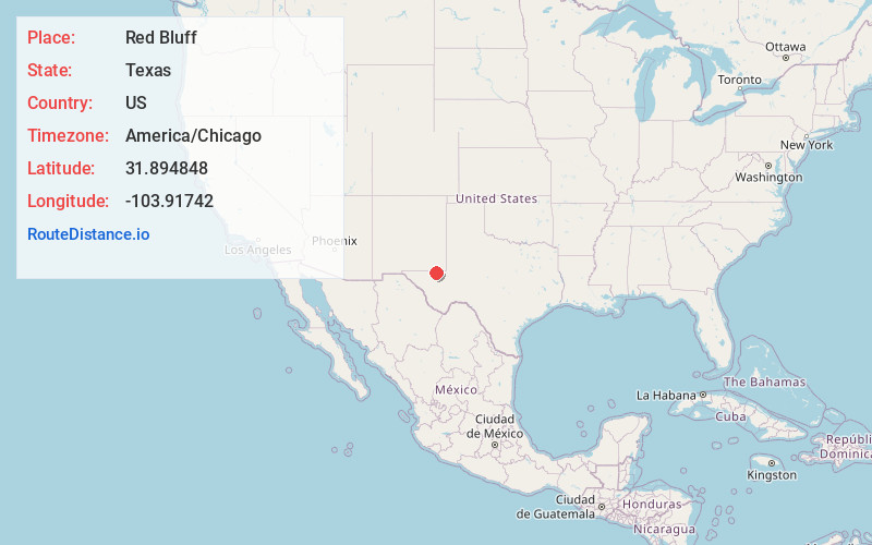 Map of Red Bluff