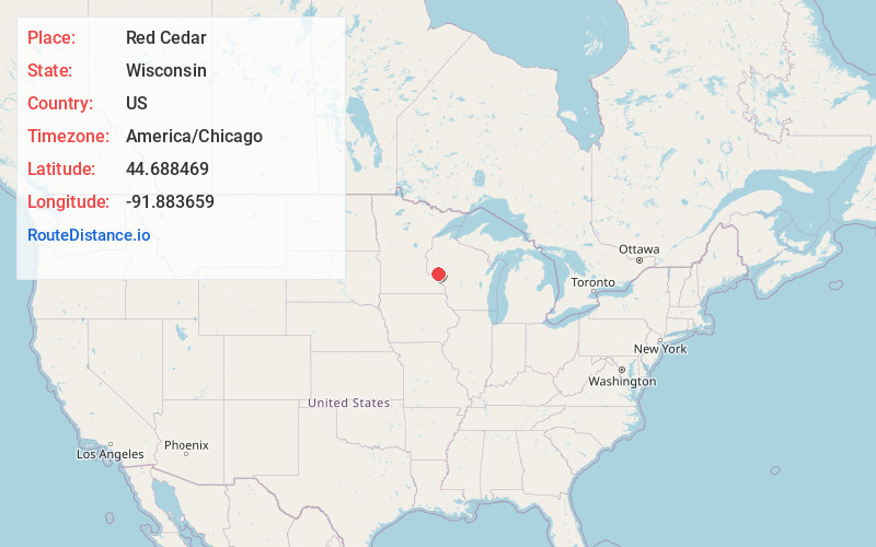 Map of Red Cedar