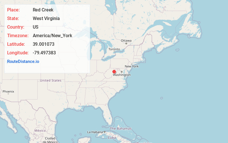 Map of Red Creek