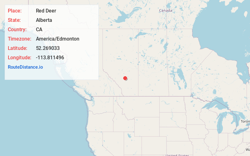 Map of Red Deer