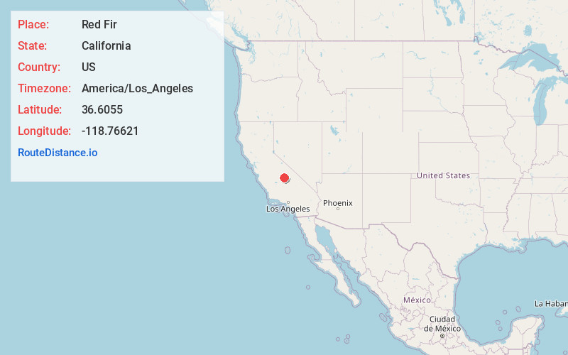 Map of Red Fir