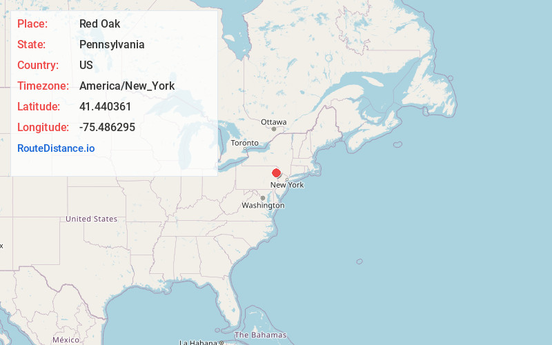Map of Red Oak