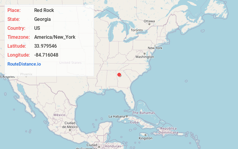Map of Red Rock