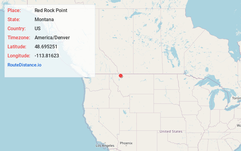 Map of Red Rock Point