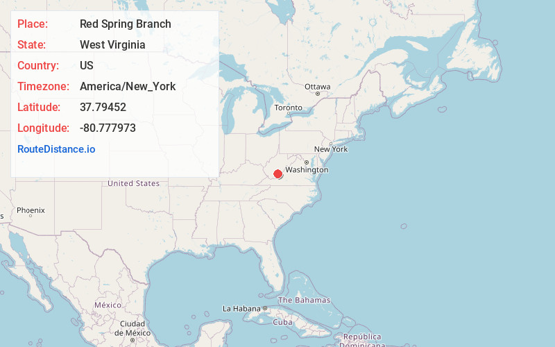Map of Red Spring Branch