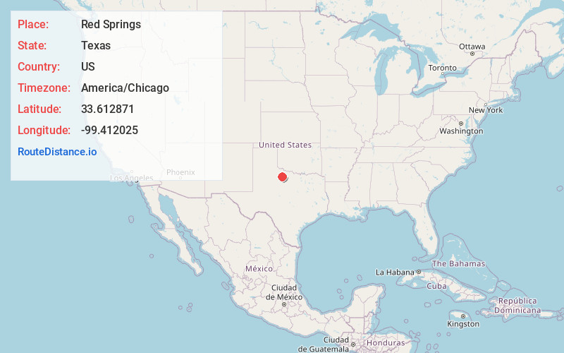 Map of Red Springs