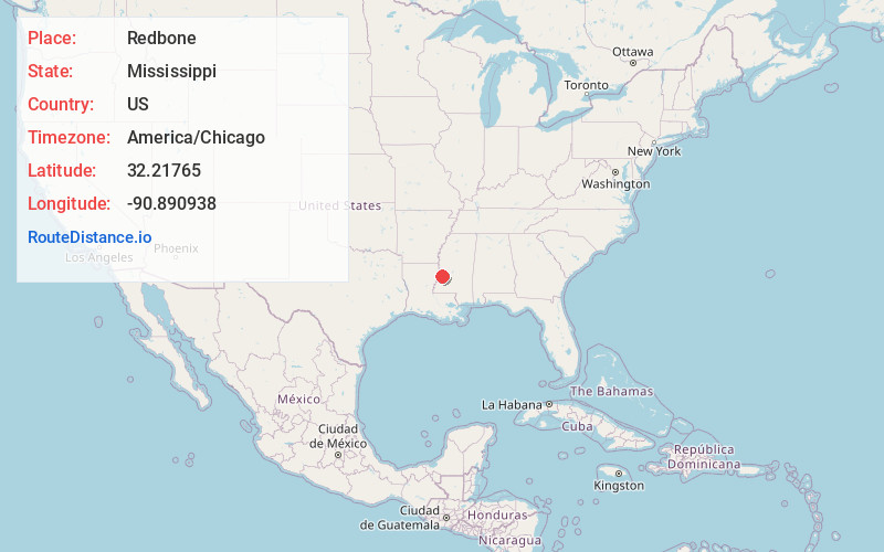 Map of Redbone