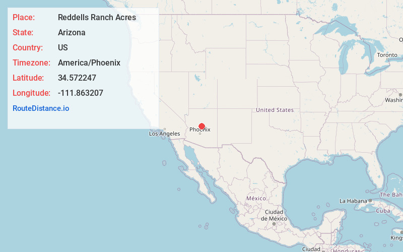 Map of Reddells Ranch Acres