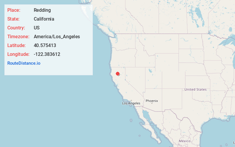 Map of Redding
