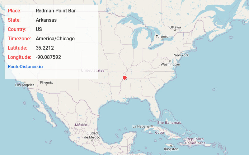 Map of Redman Point Bar