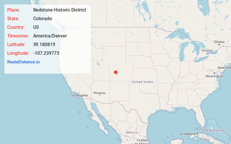 Map of Redstone Historic District