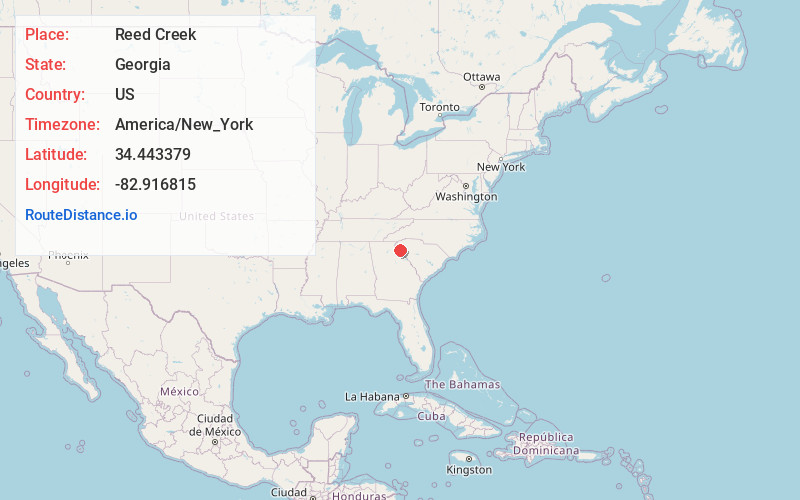 Map of Reed Creek