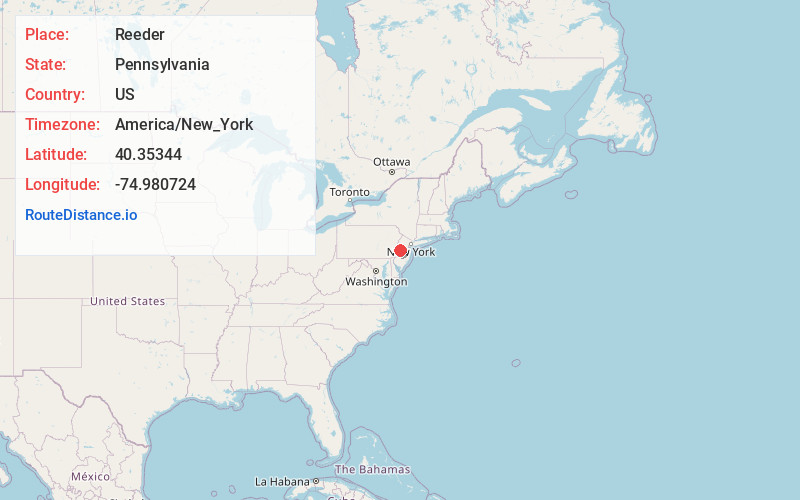 Map of Reeder