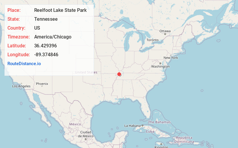 Map of Reelfoot Lake State Park