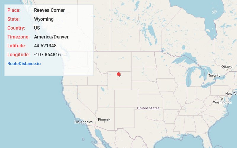 Map of Reeves Corner