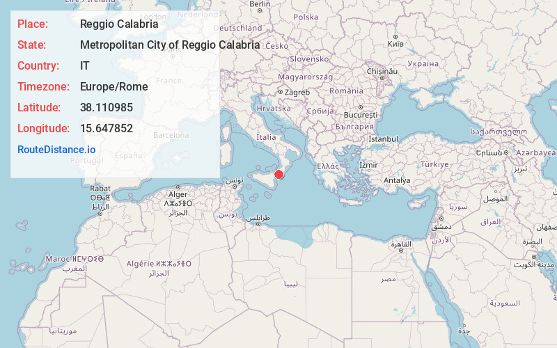 Map of Reggio Calabria