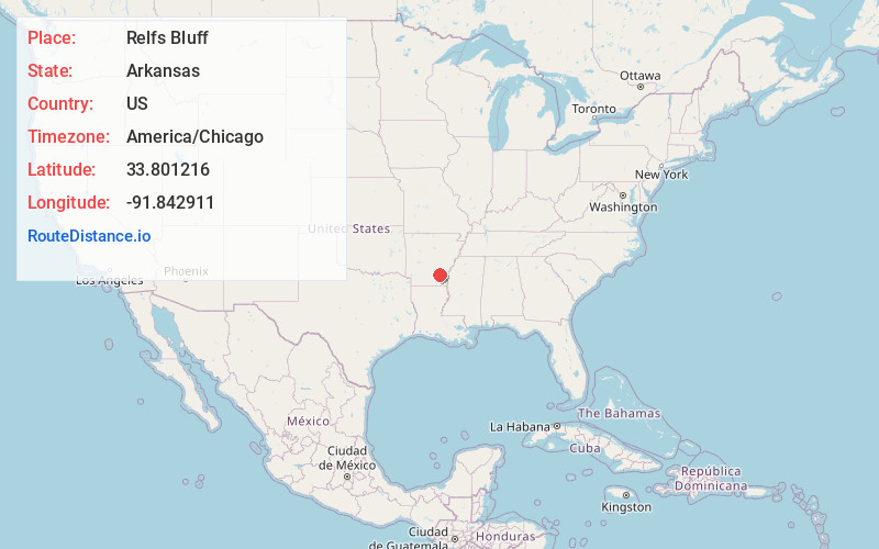 Map of Relfs Bluff