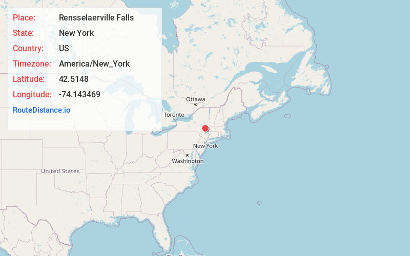 Map of Rensselaerville Falls