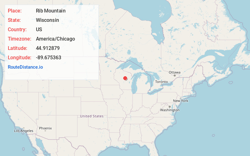 Map of Rib Mountain