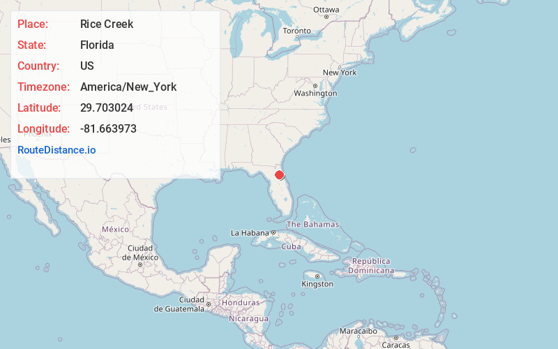 Map of Rice Creek