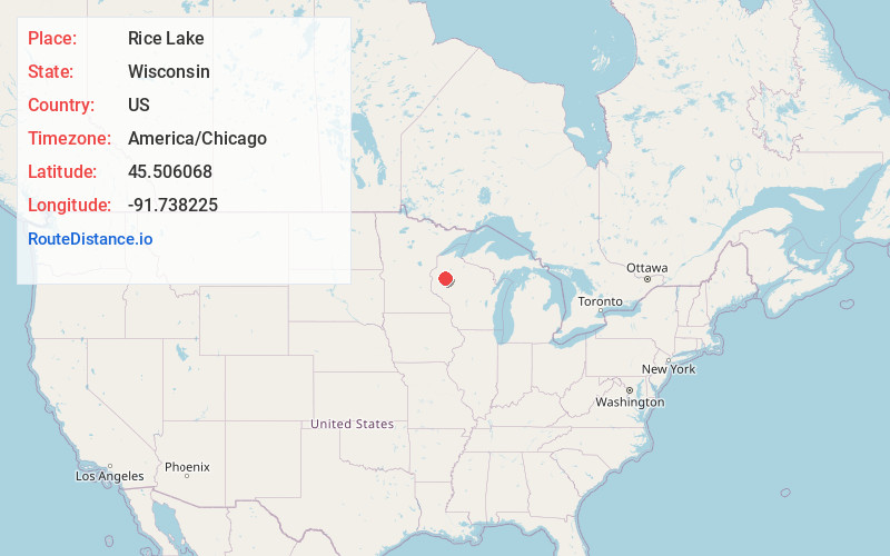 Map of Rice Lake