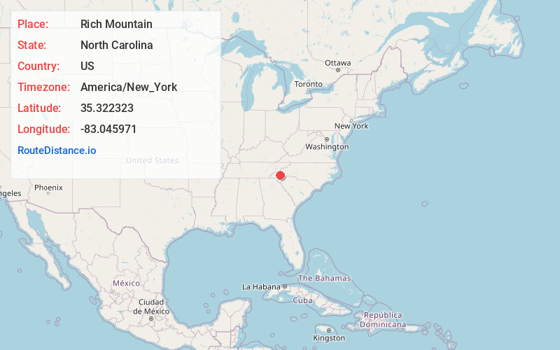 Map of Rich Mountain