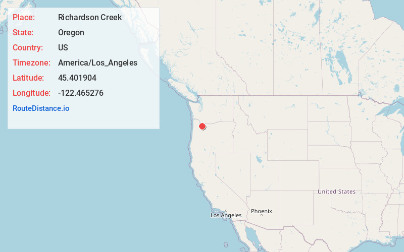 Map of Richardson Creek