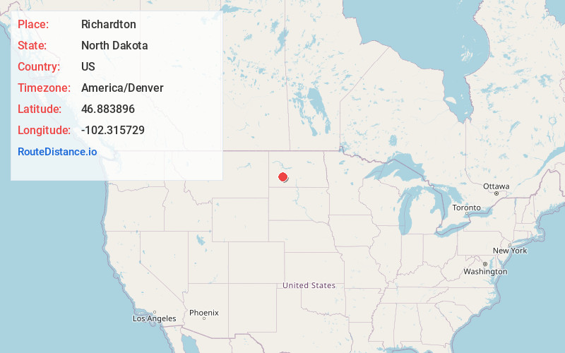 Map of Richardton