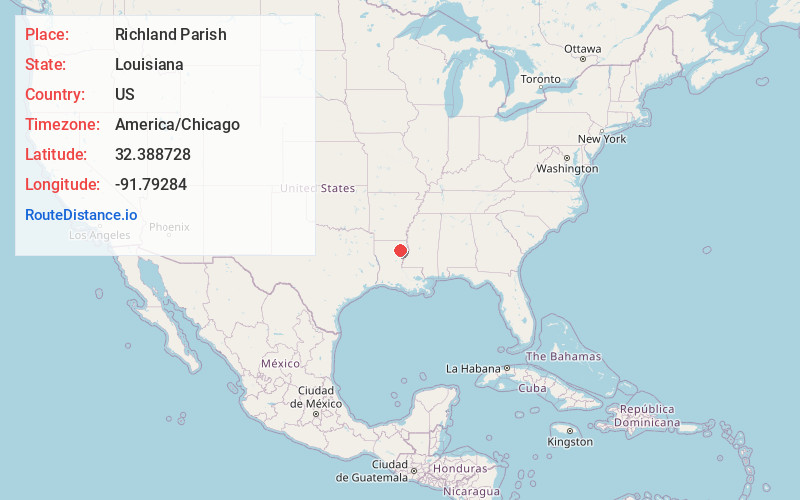 Map of Richland Parish