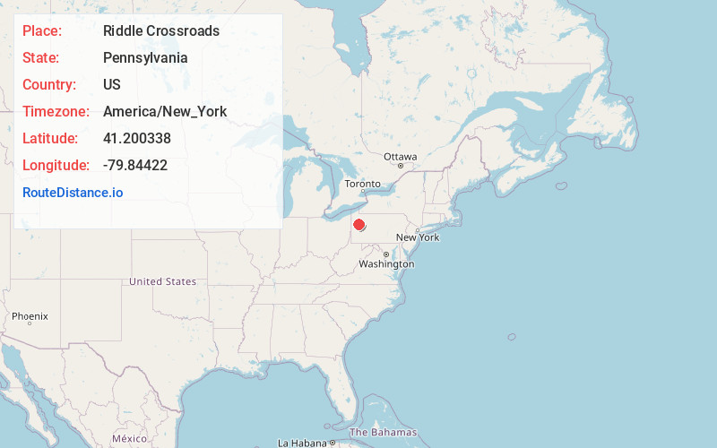 Map of Riddle Crossroads